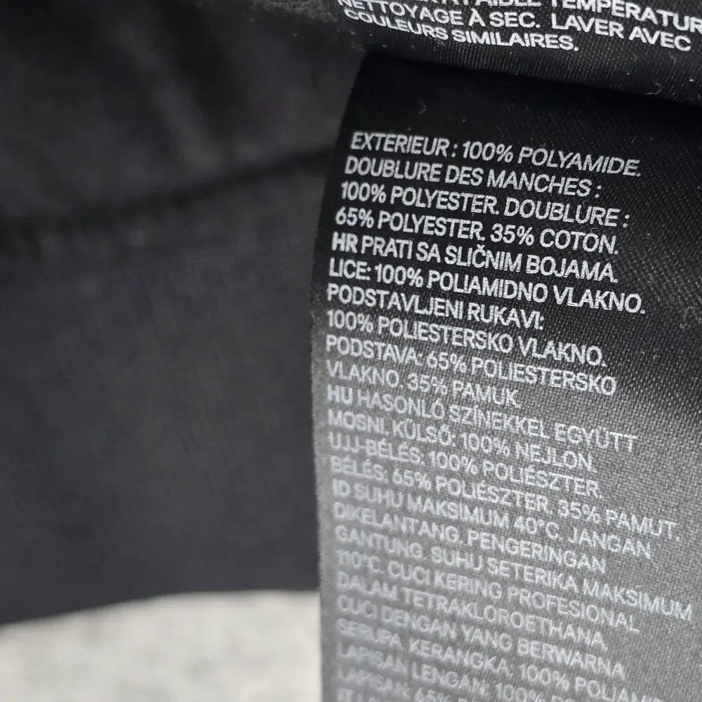 H&M LOGG Mens Large Black MA-1 Bomber Jacket Lightweight Flight Utility Pocket